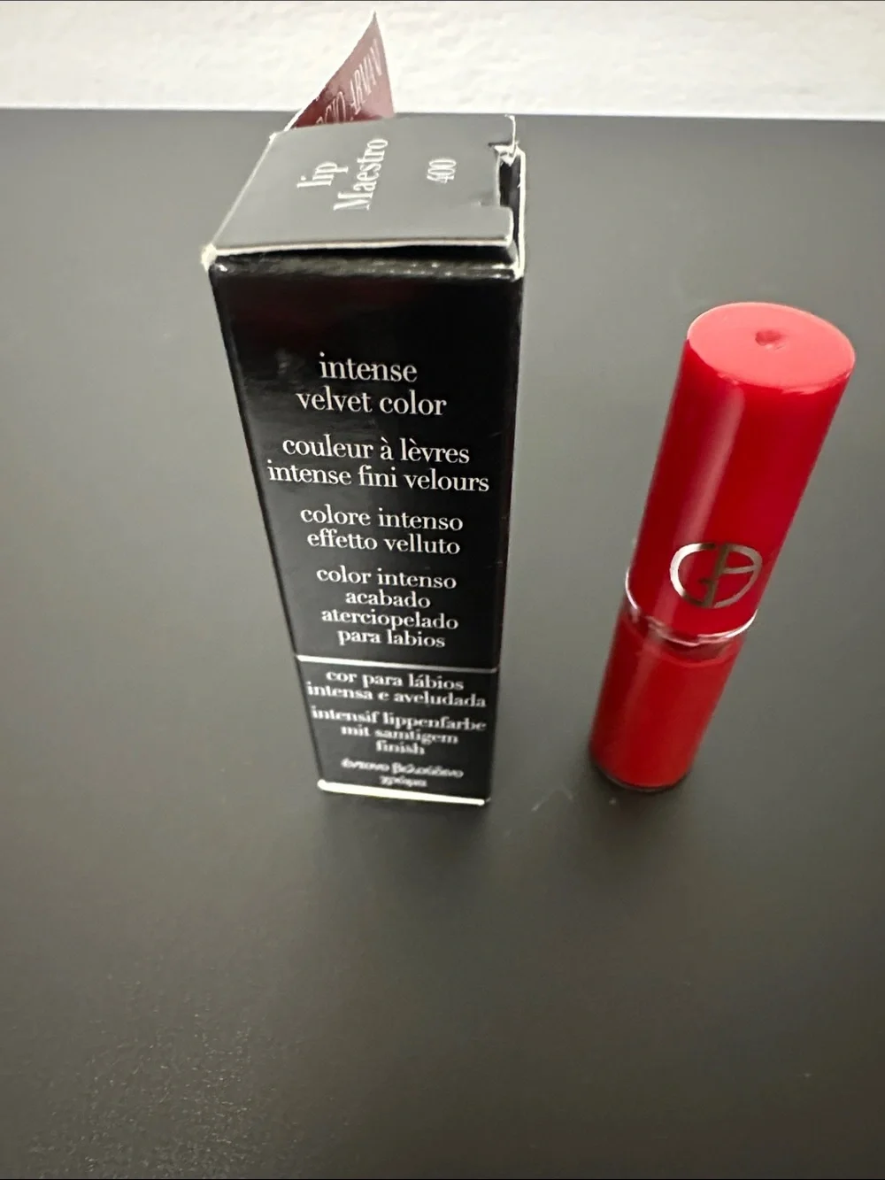 NWT Giorgio Armani Mini Lip Maestro in Intense Velvet Red - Lip Maestro 400